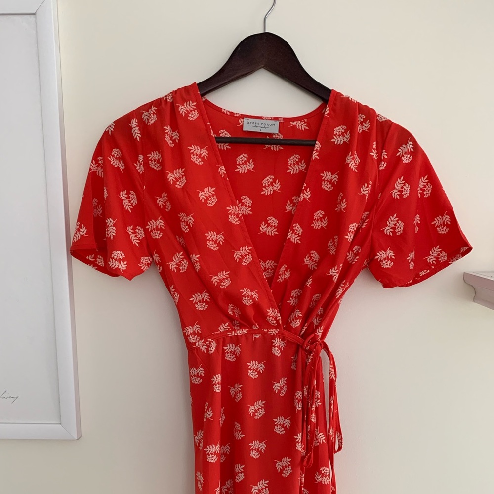 Vici Dolls Coral Wrap Dress